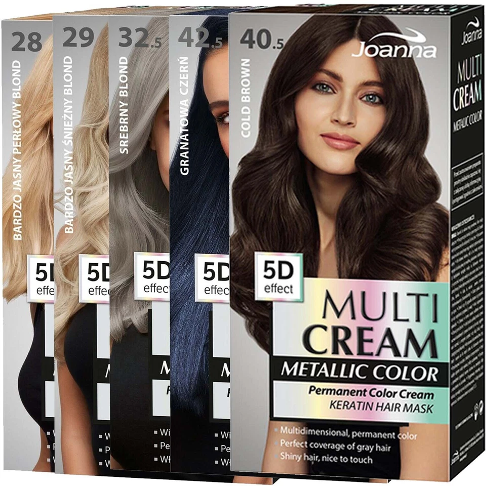 JOANNA Multi Cream Metallic Permanent Color 5D Effect Keratin Hair Mask *CHOOSE*
