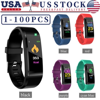 USA Sports Fitness Tracker Watch Heart Rate Blood Pleasure Activity Monitor Lot