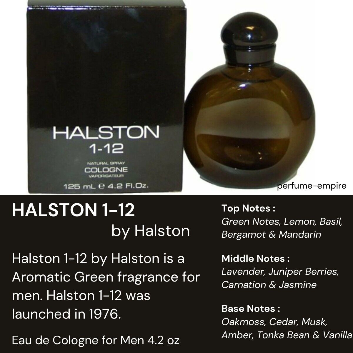 Halston 1-12 Cologne Spray By Halston Halston 1-12 Cologne Spray By Halston