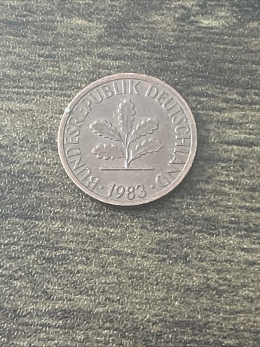 1983 Germany 1 Pfennig Cent Actual Coin TK8149* - 第 1/3 張圖片