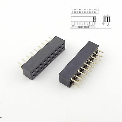 10pcs Pitch 2mm 2x9 Pin 18 Pin Female Double Row Straight Pin Header Strip 2.0mm