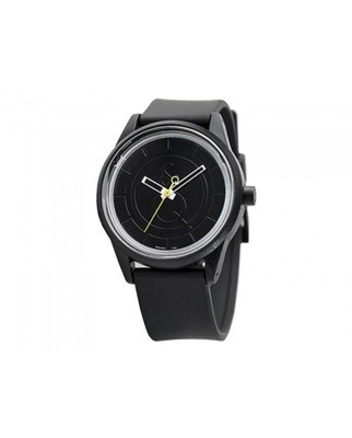 Q&Q Smile Solar Eco Friendly Watch Black Yellow 5 Bar Water Resistant NEW