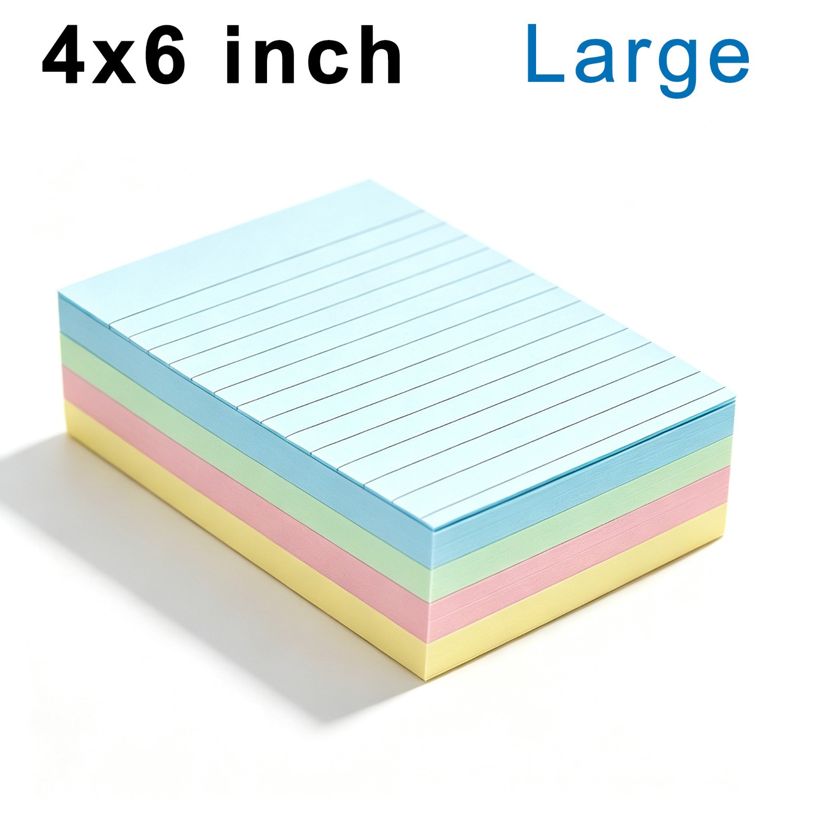 200-Page 4x6 inch Large Self-Adhesive Sticky Notes Creative Memo Pad 4 Colors