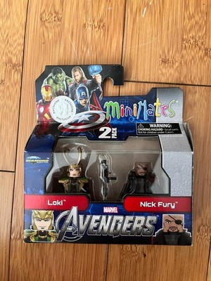 MARVEL AVENGERS MINIMATES SERIE LOKI & NICK FURY MINI SPIELZEUG ACTIONFIGUREN