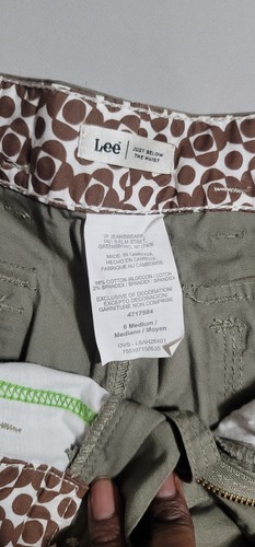 Lee Khaki Bermuda Cotton Stretch Bottom Shorts NWT Womens ~ 6 ,6 M3020 - Picture 10 of 11