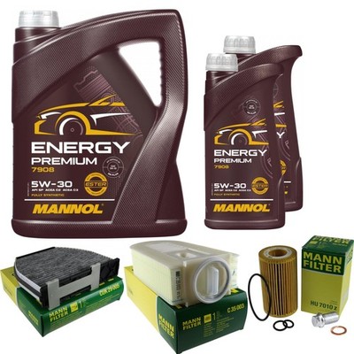 MANN Inspektionspaket 7L MANNOL 5W-30 für Mercedes-Benz GLK-Klasse X204 220 CDI