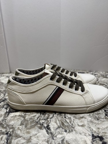Ben Sherman Madison Ox Mens Canvas Sneakers Shoes 10.5 Cream Preppy Casual - Picture 2 of 11