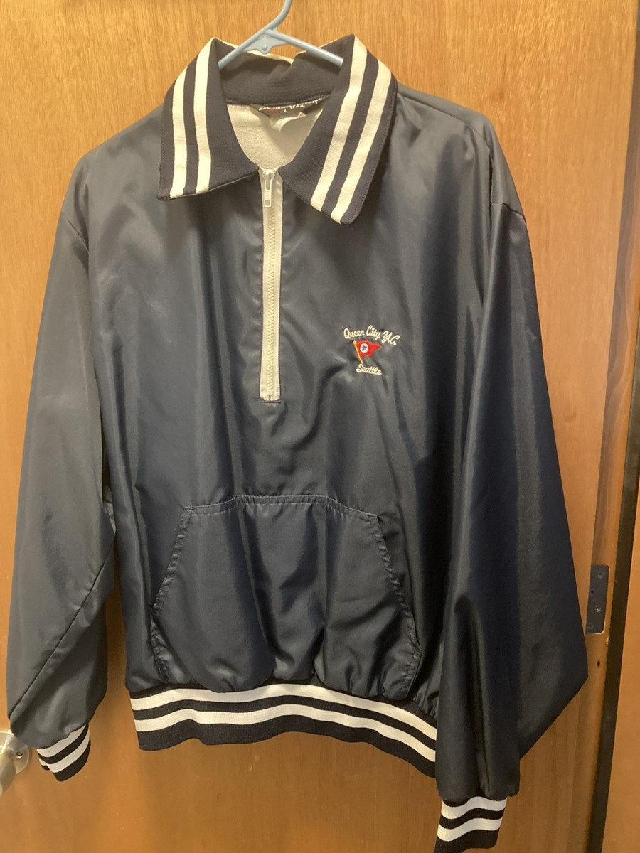 Vintage 70s/80s Seattle Yacht Club Queen City Satin Jacket Half