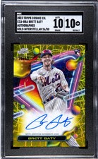 2023 Topps Cosmic Chrome Brett Baty #CCA-BBA Auto Gold Int. SGC 10 Auto 10