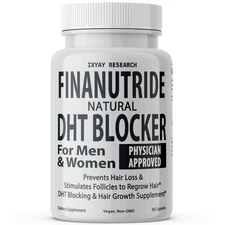 Finanutride Natural DHT Blocker & Hair Growth Capsules - Prevent Hair Loss, S...