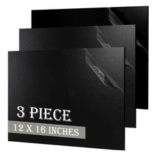 3 Pack Black ABS Plastic Sheet 12” x 16” x 1/8",Phiowocx 3mm Thick Moldable A...