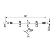 Bremsschlauch vorne links für Mercedes M-Klasse W163 | 24299637