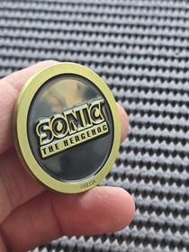 Knuckles Sonic Sega Shop UK Coin Medal Exclusive Rare Promo GENESIS SATURN CD 32