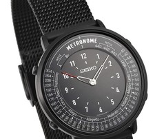 SEIKO Metronome Watch Standard Line Metal Mesh Black SMW009A New from Japan