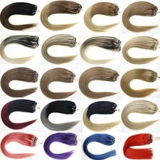 Micro Beads Loop Ring Tip Hair Extensions Real Remy Human Hair Thick Balayage 1g