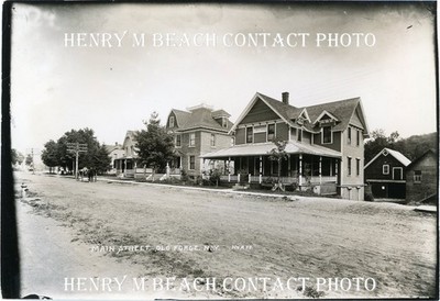 1900s Photo Old Forge New York Main Street Scene Henry M Beach 5x7 Contact Print