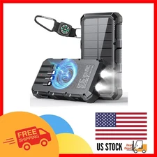 Ultimate Solar Charger Power Bank 49800mAh - Fast Wireless Charging & 8 Outputs