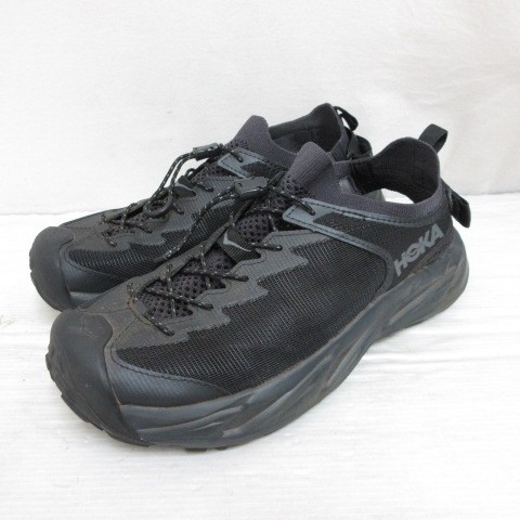 Hoka One One HOPARA2 Sandals Mens Black Mesh Size 275 AB Used