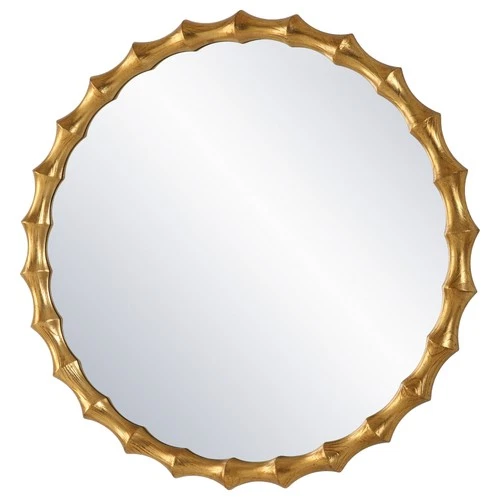 Uttermost 09963 Nacala 39-3/8" Diameter Circular Framed Bathroom - Gold - Picture 4 of 6