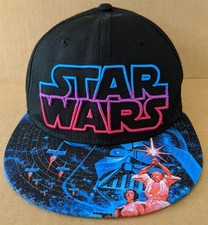 Star Wars Baseball cap Black Snapback w/ Graphics on Bill Men's hat One Size