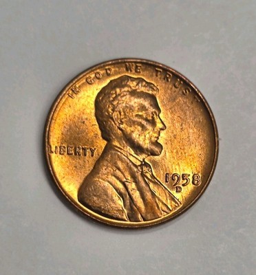 1958-D D/D Lincoln Wheat Penny Rpm Double Die Obverse.