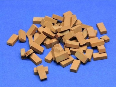 Royal Model 1/16 (120mm) Fired Solid Clay Bricks (64 pcs) [Resin Diorama] 1100