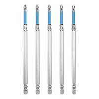 "5Pcs Anti-Rutsch Kreuzschlitz Schrauberbit PH2 1/4\" 6\" Magnetisch Blau FüR"