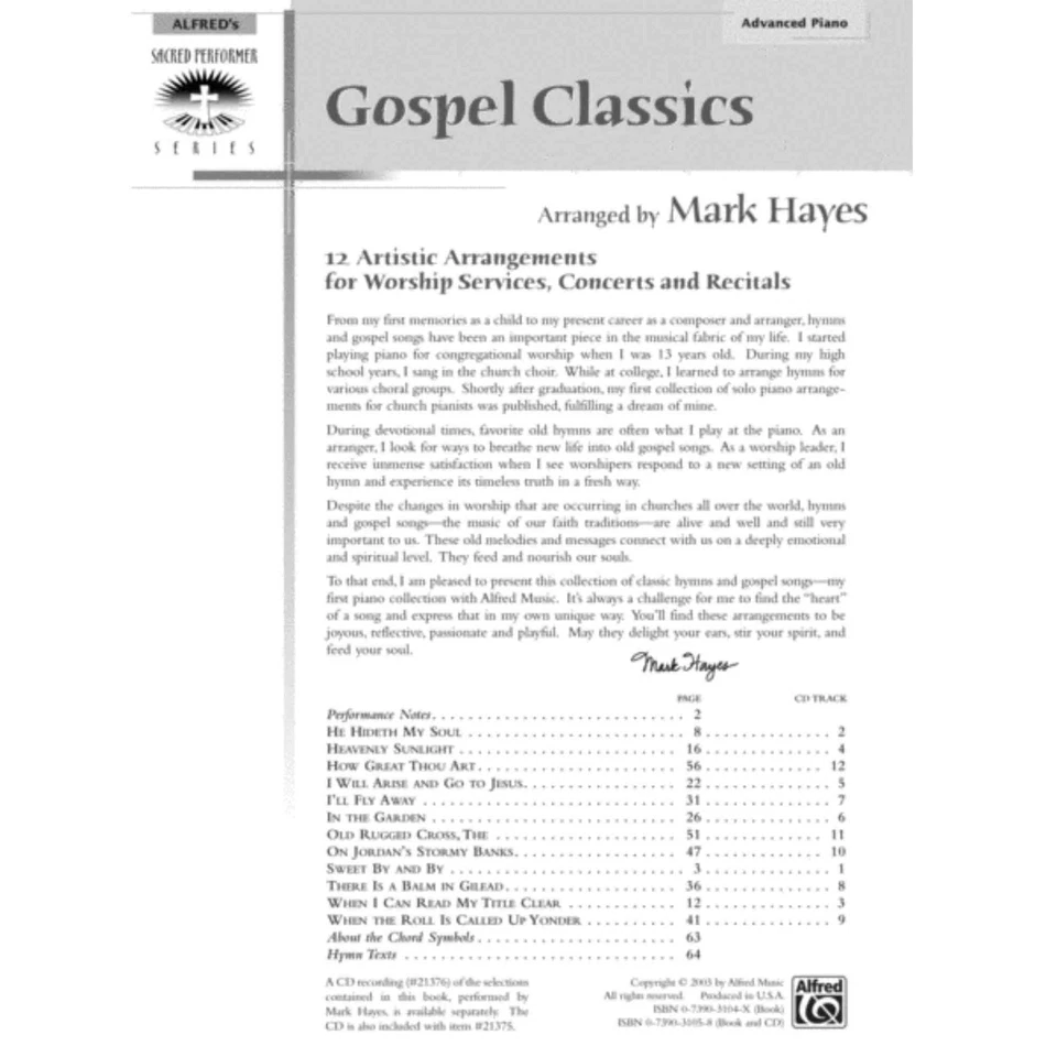 Gospel Classics: 12 Artistic Arrangements for Worship Services, Concerts and - Image 2 of 4
