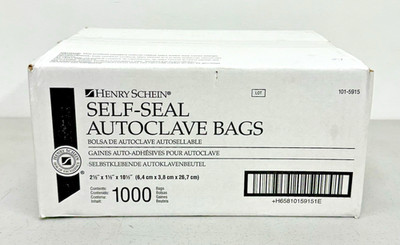 Henry Schein Self Seal Sterilization Pouches 1000 Count Case 101-5915