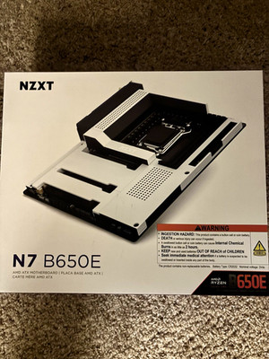 NEW OPEN BOX NZXT N7 B650E ATX Motherboard, AMD Socket AM5, DDR5, 4 RAM Slots