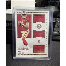 2021 Panini Encased Trey Lance Rookie Triple Memorabilia /75 #RTM-TRL 49ers