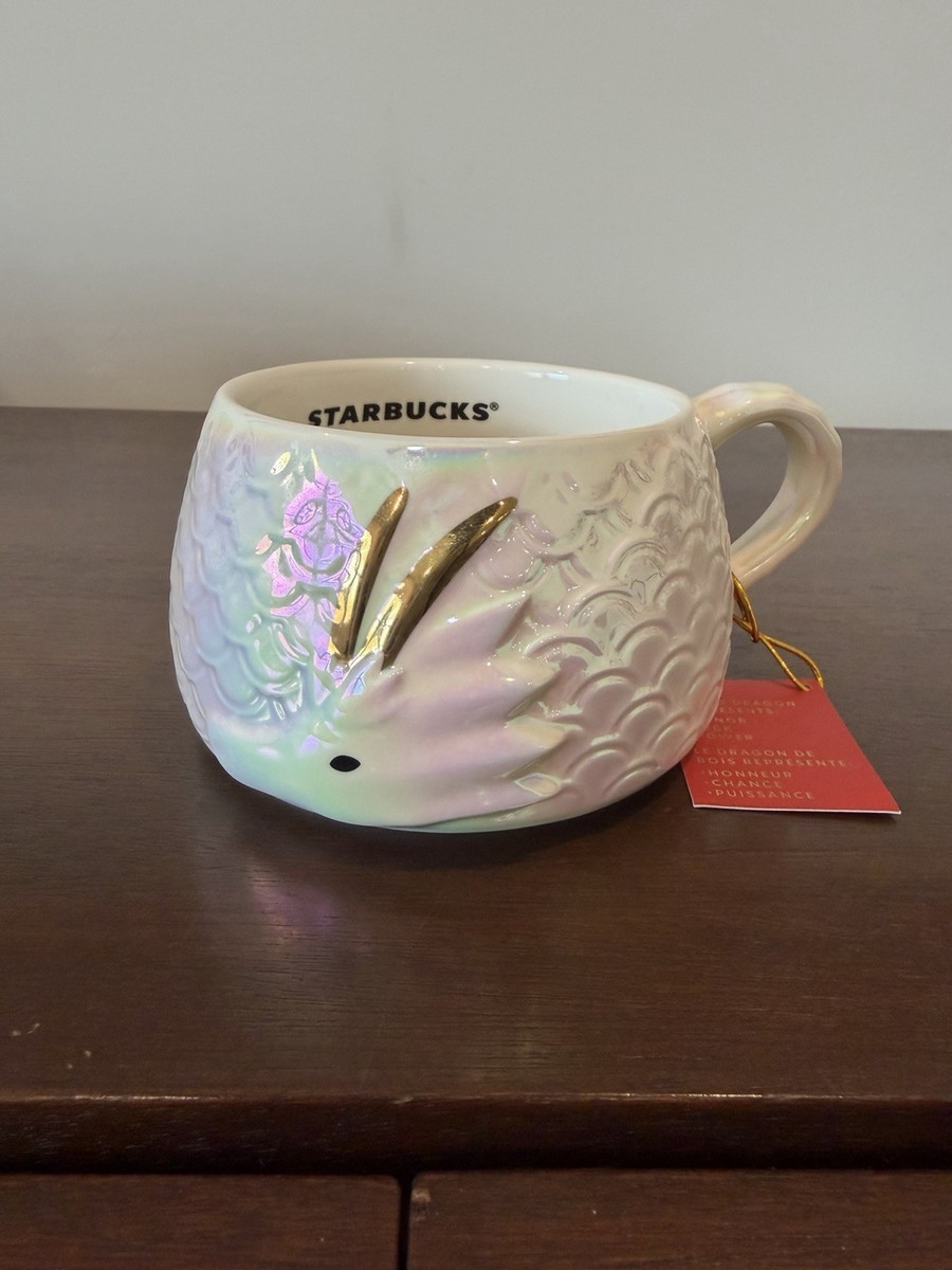 2024 Starbucks Lunar New Year of the Dragon Iridescent White Scales 14oz Mug  | eBay