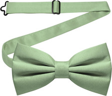 Solid Color Pre-tied Bow Tie Adjustable Bowtie for Men