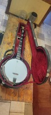 Vtg Alvarez Denver Belle Fancy 5 string banjo Hard Case Japan 1970's Top of Line