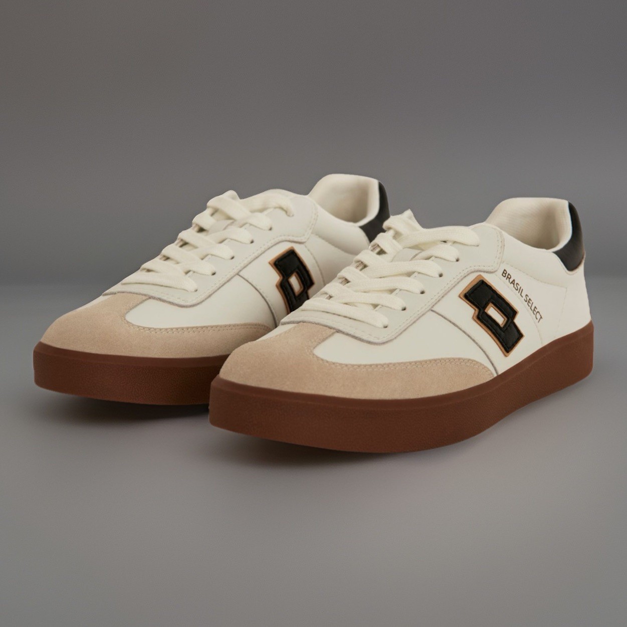 NUOVO Lotto Brasil Select scarpe uomo 8 donna 9 bianco nero fondo gomma sneaker skate