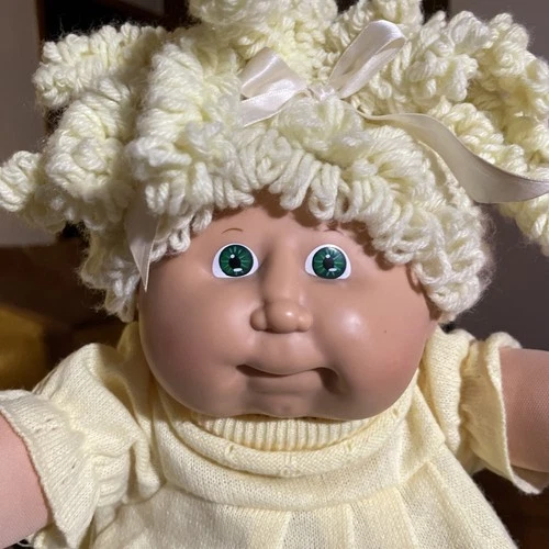 Cabbage Patch Kids Doll Popcorn Lemon Blonde HM16 Ducky Dress Buttons PR TAG