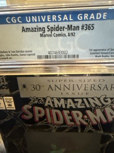 INCREÍBLE QUIOSCO SPIDER-MAN 365 RARO CGC 9.4 ¡PRIMERA APLICACIÓN DE SPIDER-MAN 2099! - Imagen 3 de 11