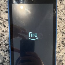 Amazon Fire Series 8" Tablet 12GB Wireless WiFi Blue w/ Blue Folio Cover