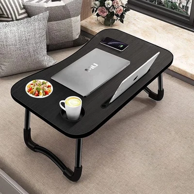 M MU Tavolino Vassoio Pieghevole da Letto Divano Colazione per PC Notebook Tablet