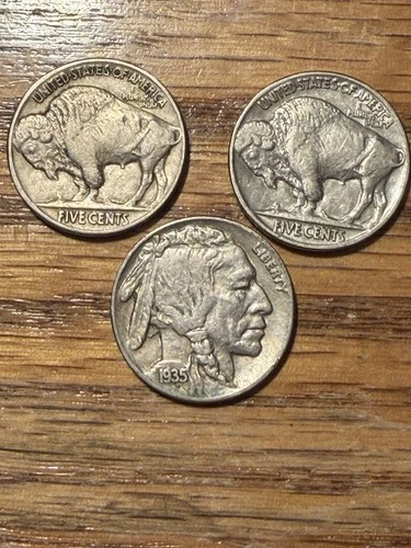 1 Random- 1935 (P) Buffalo Nickel 5¢ - EXF -Extra Fine. Full Horn