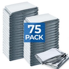 K Kingstar Emergency Blanket 75 Pack, 84" L x 52" W, Bulk Supply for Homeless...