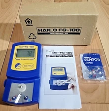 HAKKO Thermometer FG100-02 Solder Tip with Sensor & Battery Made Japan NEW READ