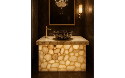 ''Luxury White Quartz Slab   Durable Countertop Surface   Polished Stone''