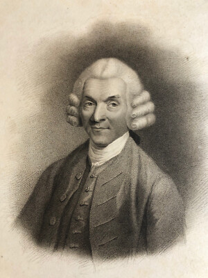Antique Engraving Portrait William Hunter MD Dated 1817 M Haughton & B Smith