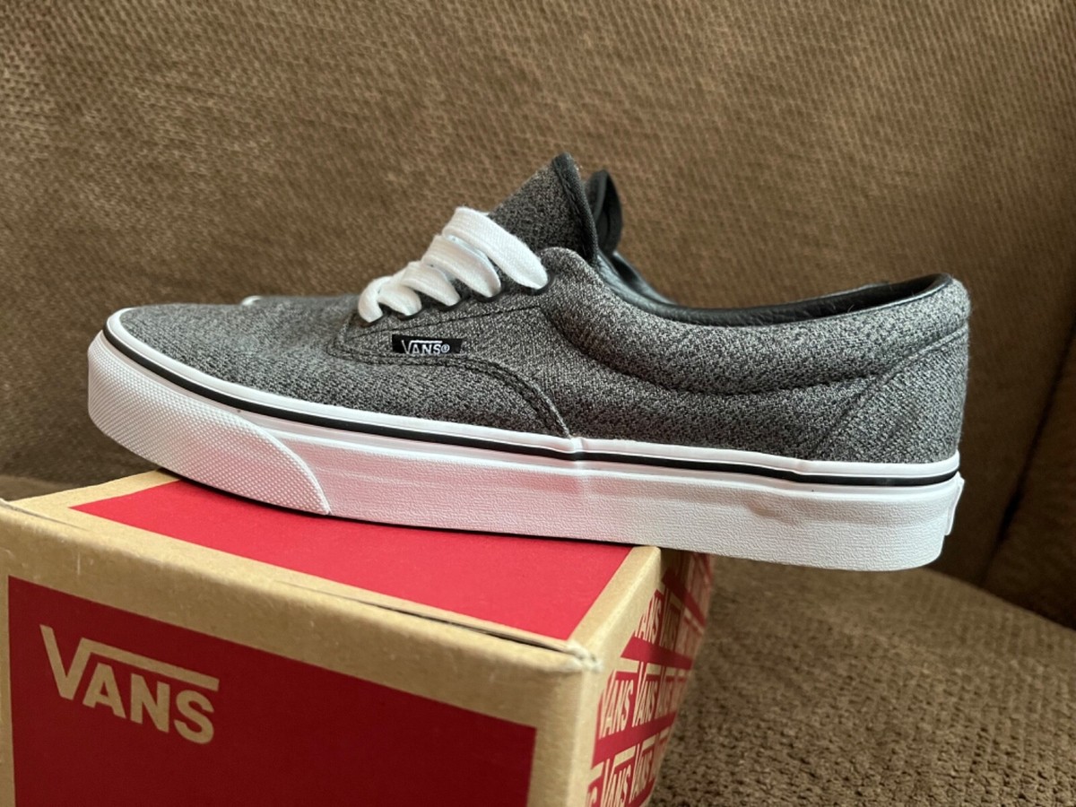 Vans ERA Suiting Gray Black True White Men\'s Size 8 Women 9.5 Low Lace Up Vans era suiting black gray true white women main image 2