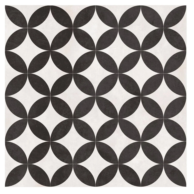 Black and white porcelain tile deals