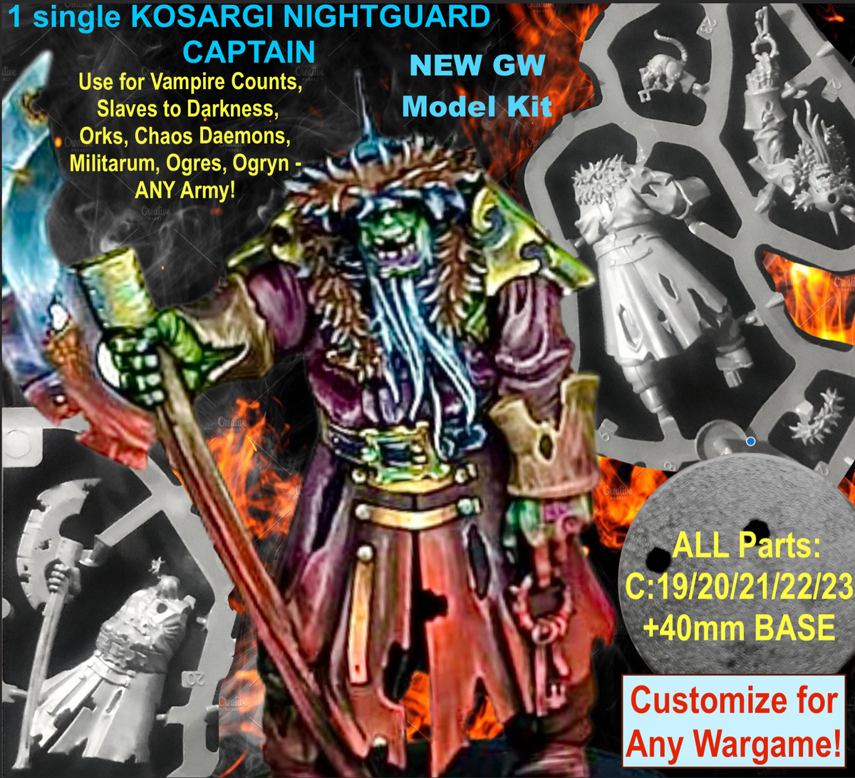 KOSARGI NIGHT GUARD~LEADER~CURSED CITY~Games Workshop WARHAMMER