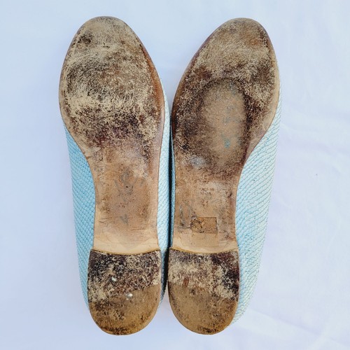 M. Gemi Women's Italian Blue Snake Textured Slip-on Loafer - size 10 - Picture 8 of 9