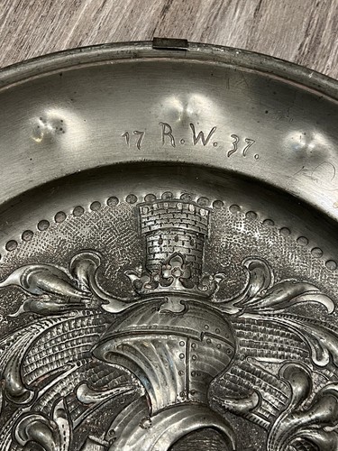 Zinn Teller 18. Jhd. Heraldik, Heraldische Wappen - Bild 7 von 9