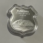 Kansas Rainbow Arch Bridge Rare Route 66 Shaped Coin 1 Troy Oz .999 Fine Silver